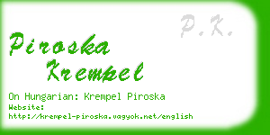 piroska krempel business card